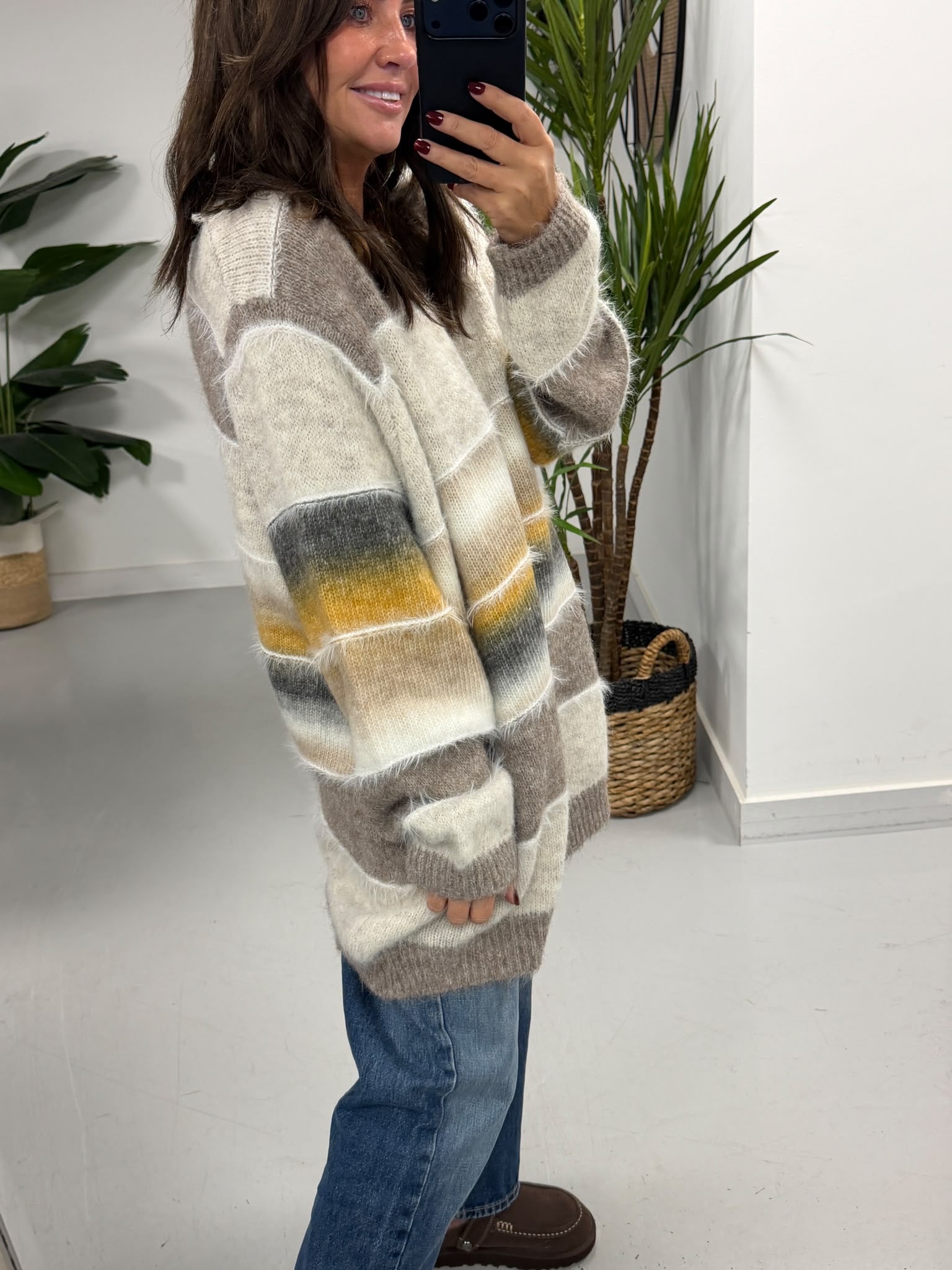 Oversized Stripe Knit Jumper  - autumnal (12-20)