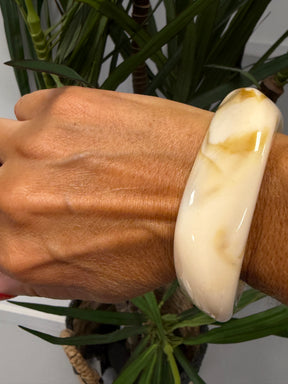 Misshaped Resin Ivory Bangle