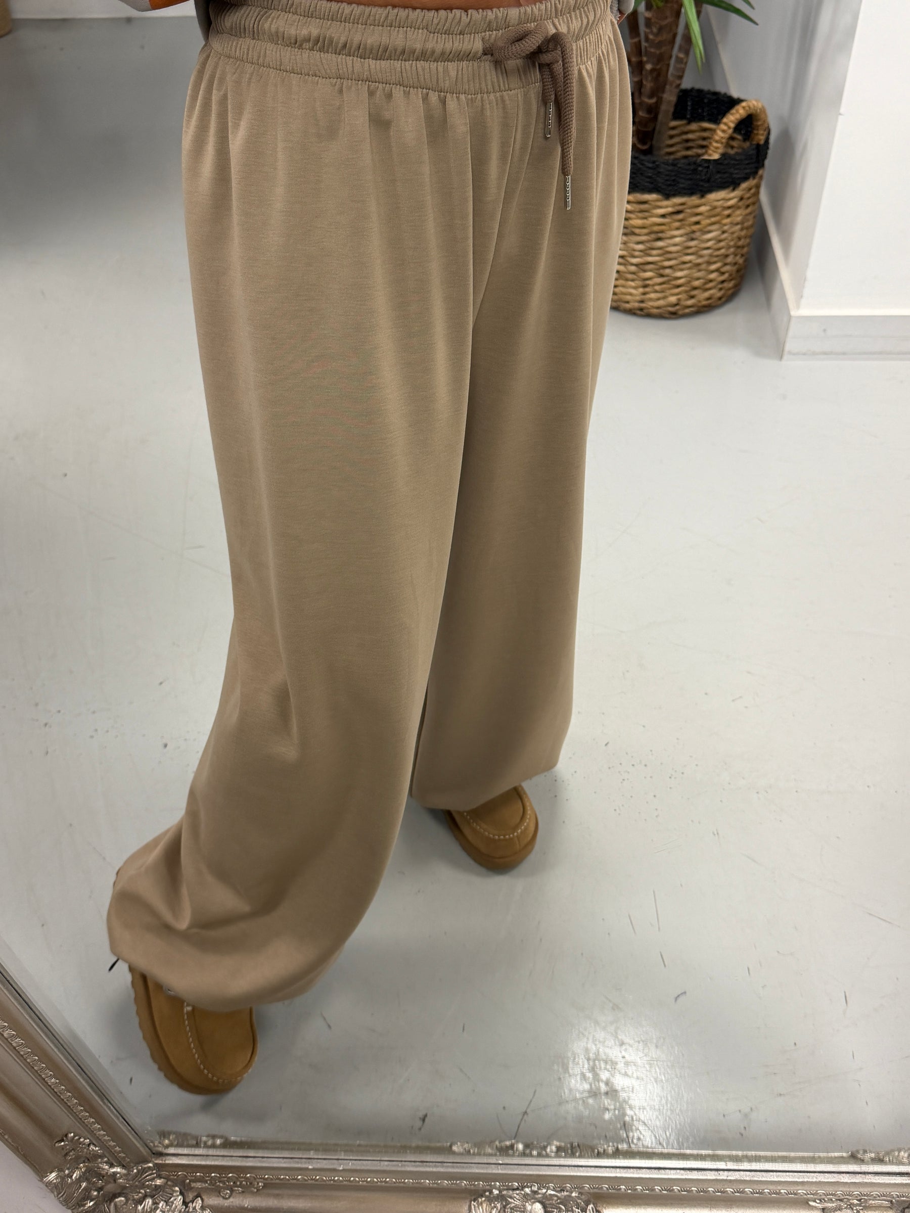 Toggle Cuff Scuba Joggers - Camel (Size 10-16)