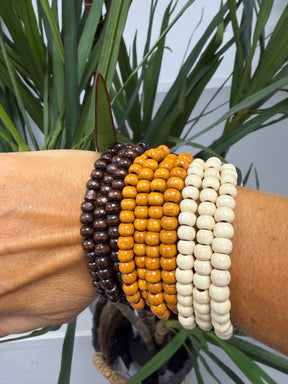 Beaded Elasticated Bracelet - Multi
