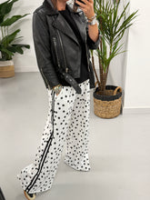 The Polka Stripe Jogger - White