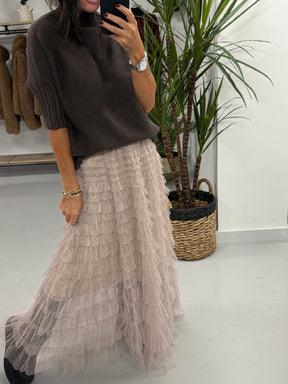 The Carrie Tulle Skirt - Mink