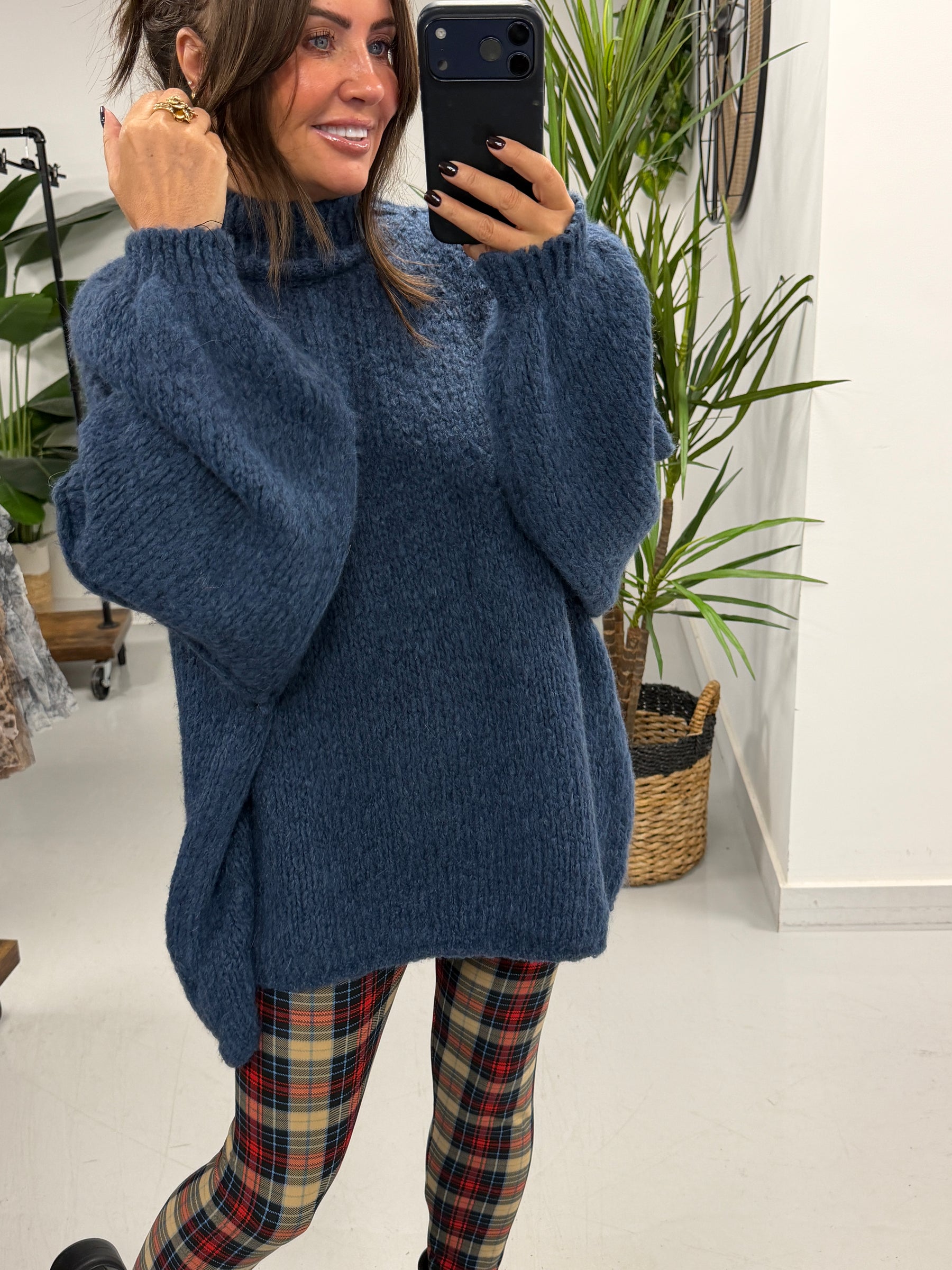 The Rustic Soft Knit - Denim Blue
