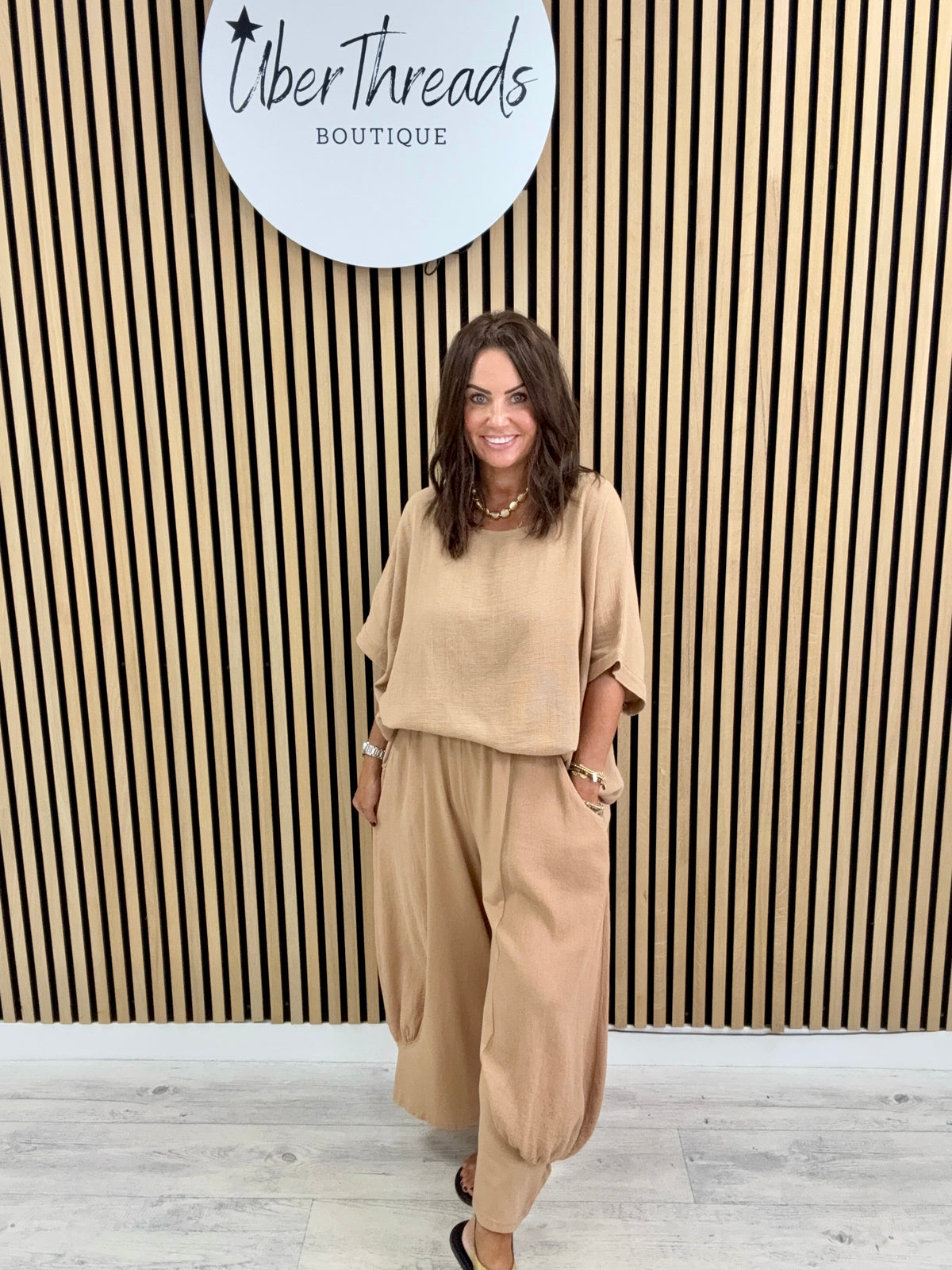 Sahara Cropped Pants - Camel