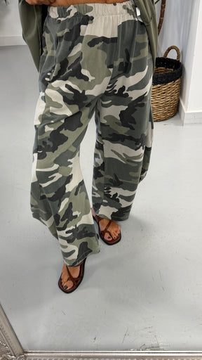 The Camo Barrel Leg Joggers
