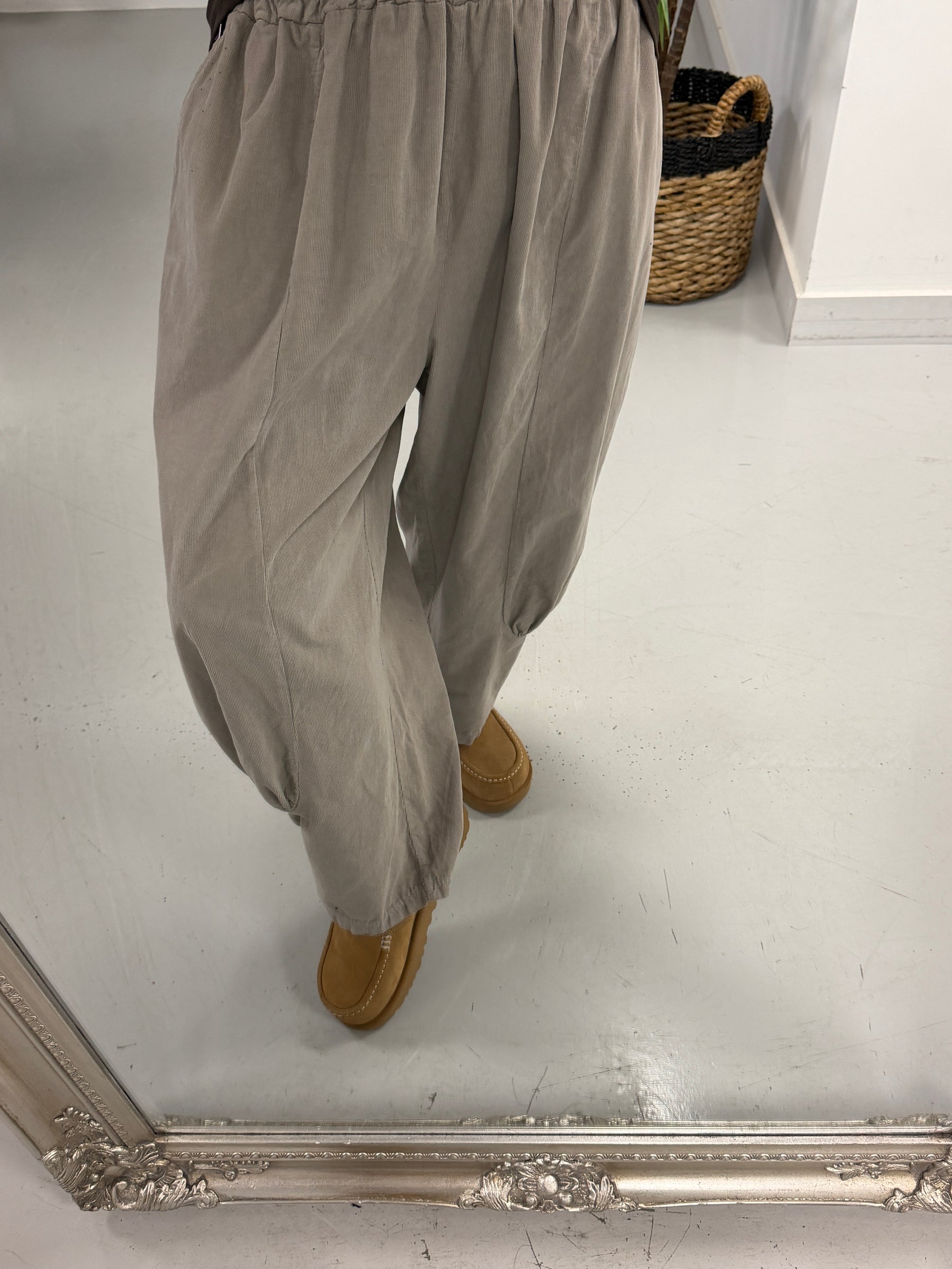The Orleans Needlecord Joggers -  Taupe (Size 10-18)