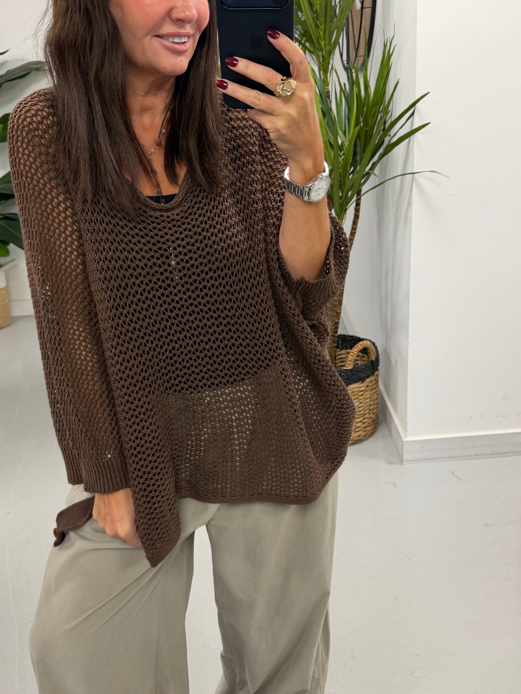 The Autumn Loose Knit - Chocolate (Size 10 - 16)