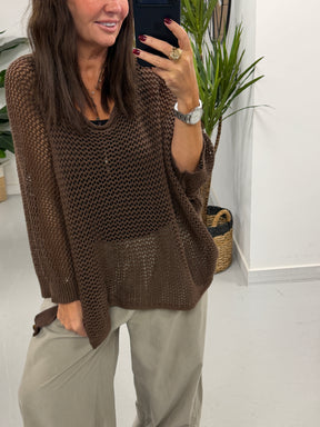 The Autumn Loose Knit - Chocolate (Size 10 - 16)