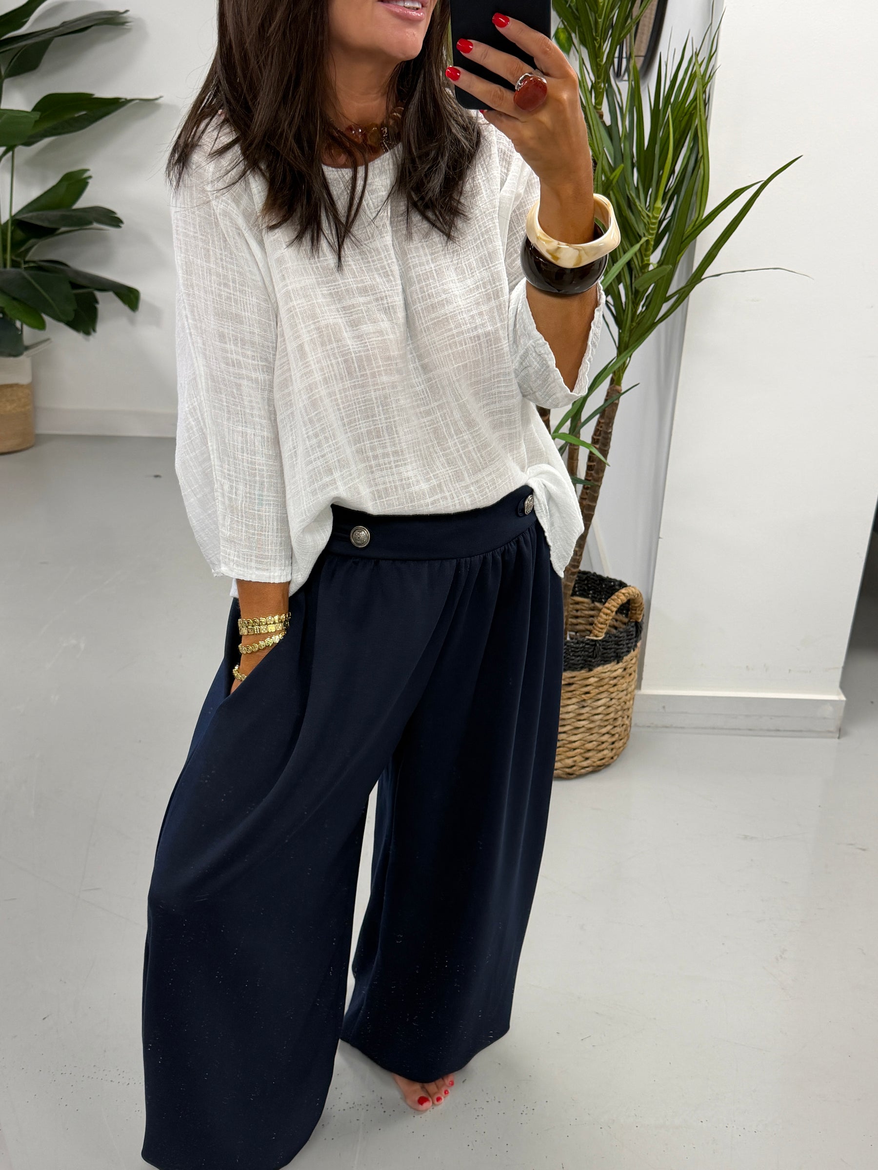 The Soft Touch Military Balloon Joggers - Navy