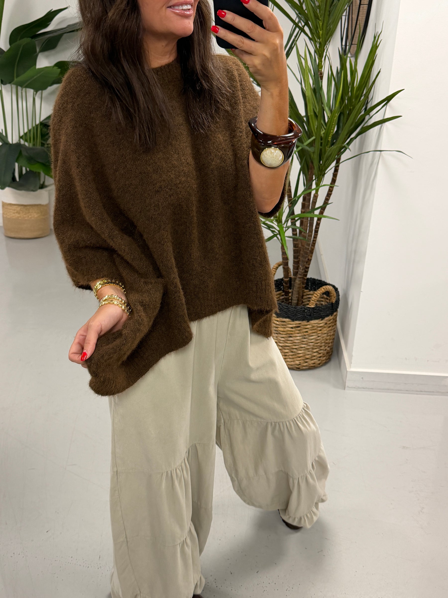 Zeta Otto Slouch Knit - Chocolate