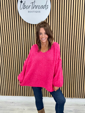 The Rustic Soft Knit -  Pink