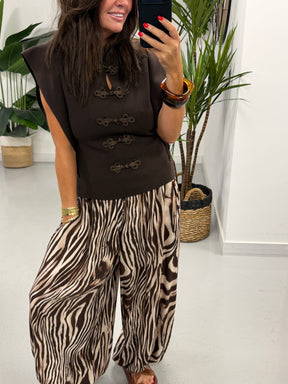 The Zebra Balloon Trouser - Chocolate
