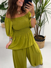 The LuLu Puff Sleeve Bardot - Pistachio