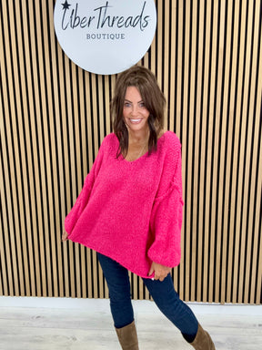 The Rustic Soft Knit -  Pink