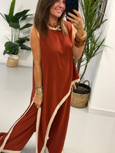 Two Tone Asymmetric Co-ord - Rust