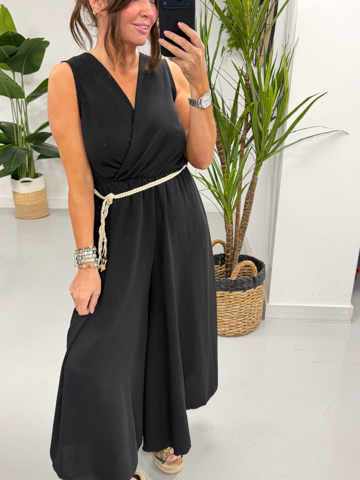 The Classic Wrap Jumpsuit - Black