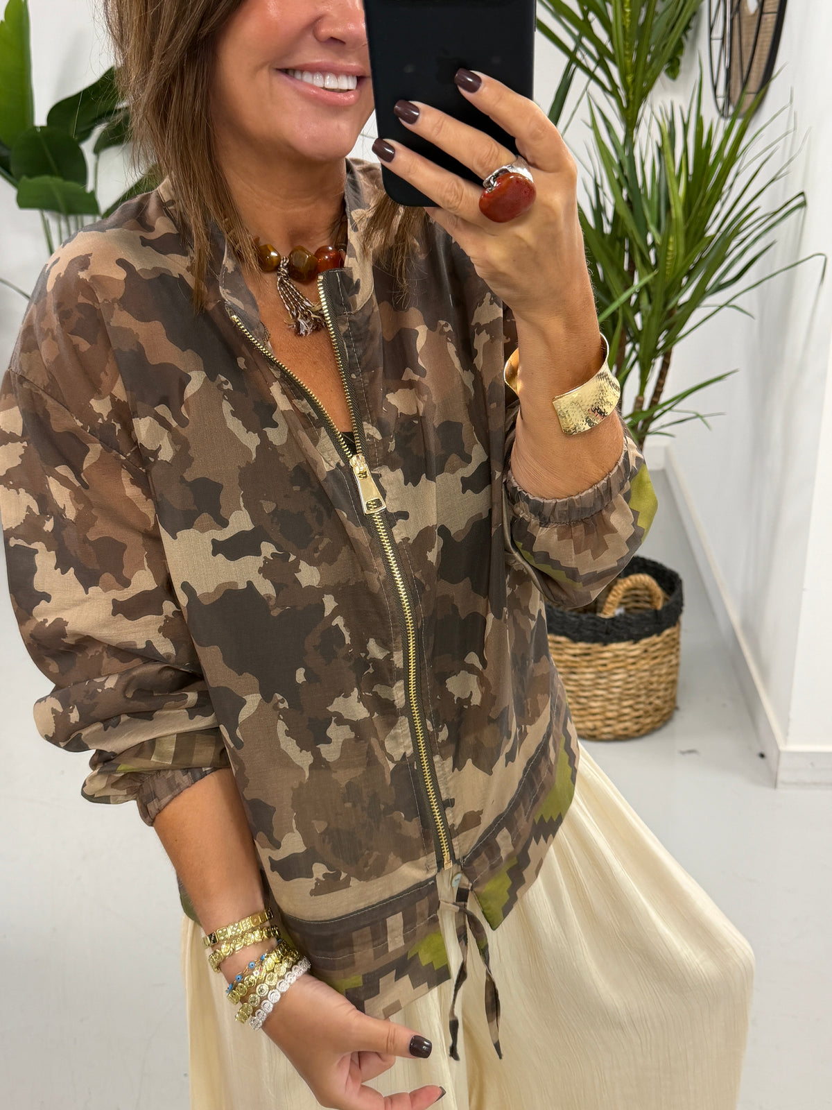 Lightweight Camo Jacket - Mocha