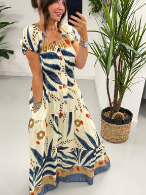 The Tribal Button Maxi - Denim