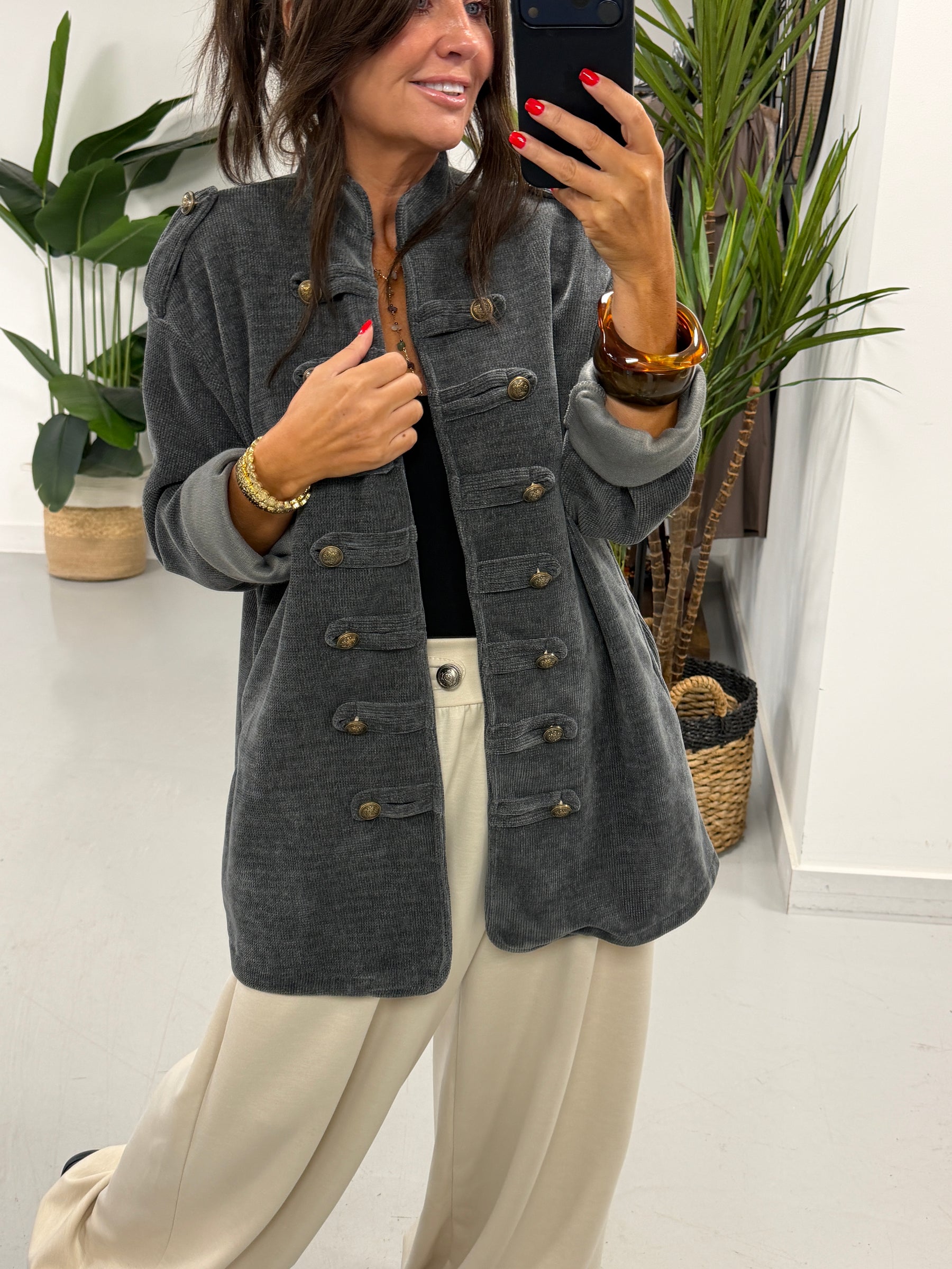 The Big Softie Military Jacket - Grey