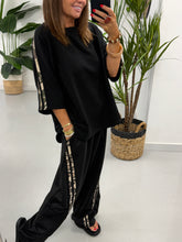 The Delux Jersey Camo Print Trim Tracksuit - Black