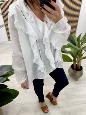 The Waterfall Frill - White