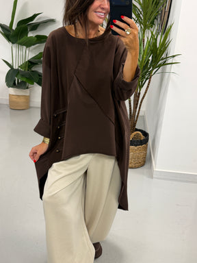 Mixed Military High Low- Chocolate