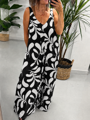 The Tropical Jumpsuit - Black