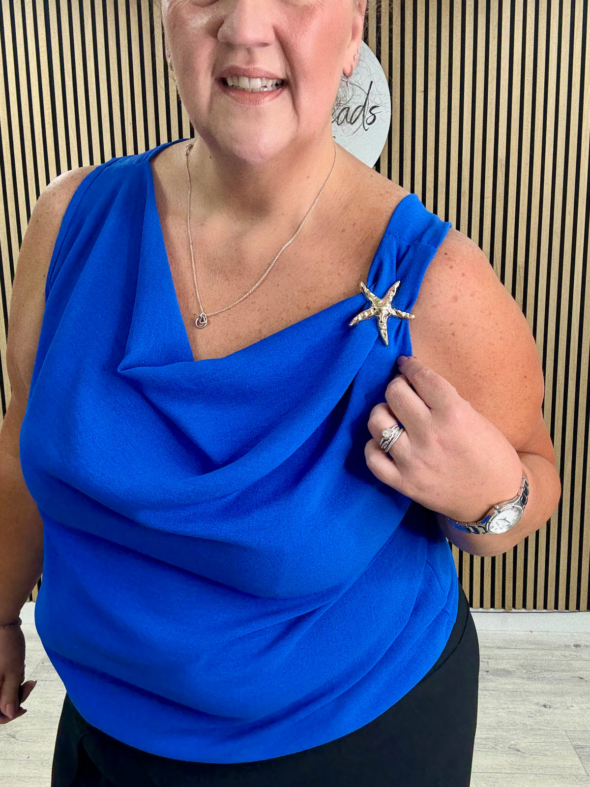 The Starfish Cowl Top - Cobolt