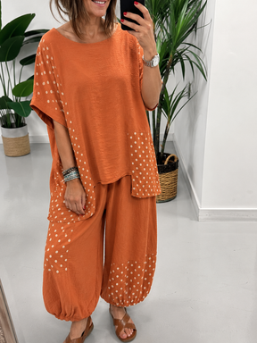 The Dottie Linen Mix Tunic - Rust