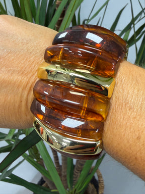 Elasticated Copper and Gold Thick