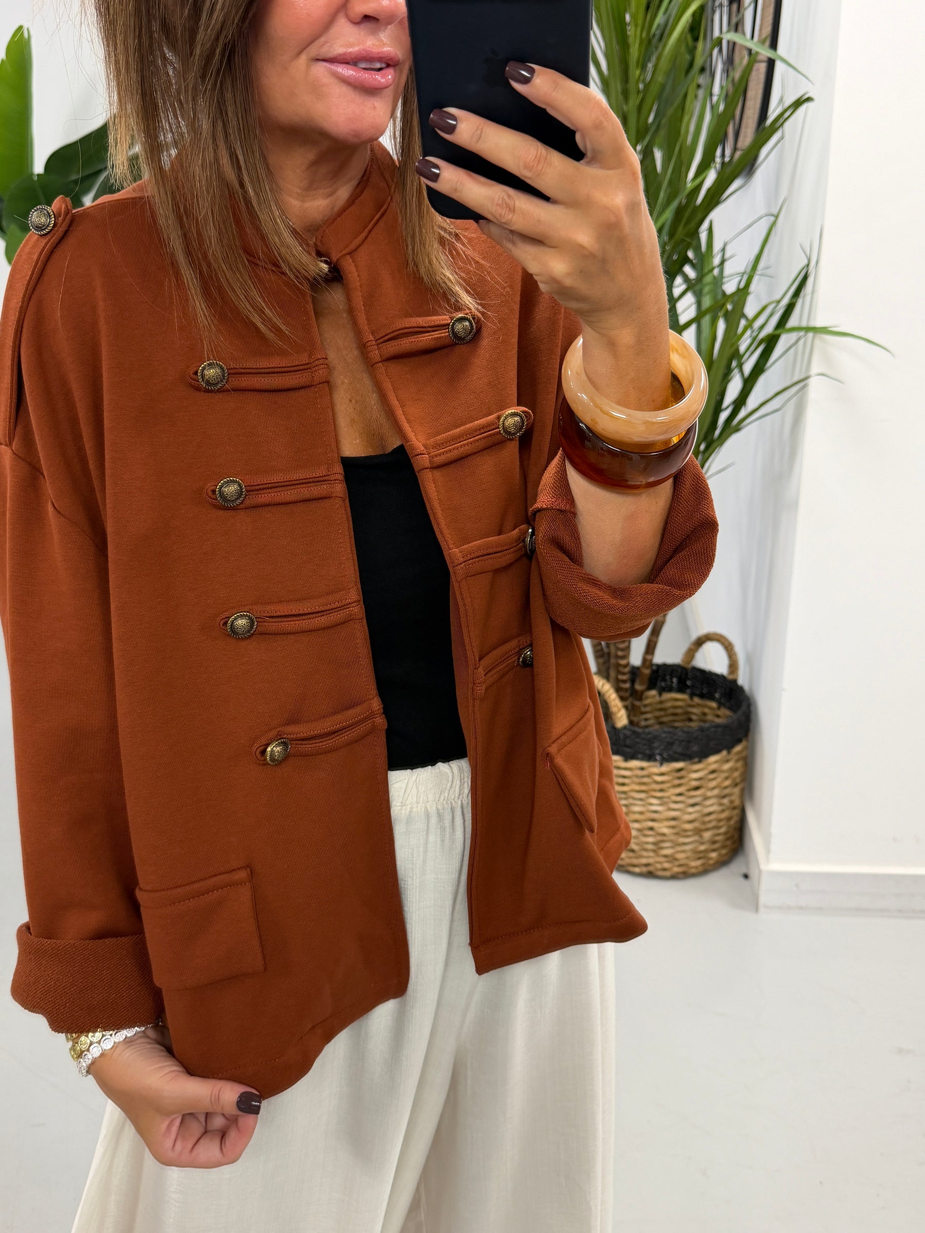 Zeta Otto Military Jacket - Rust
