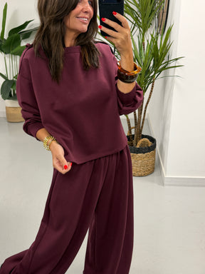 The Soft Touch Military Boxy Sweat - Wine