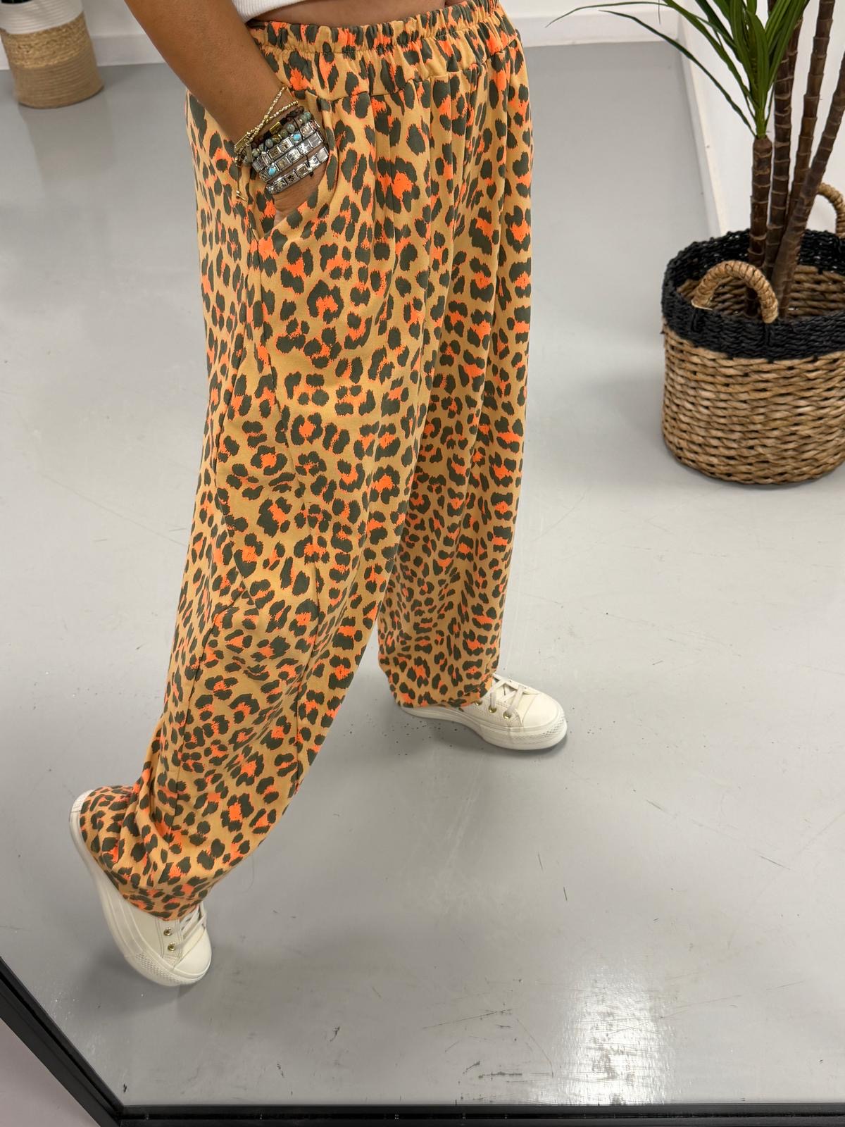 Animal Jersey Joggers - Orange