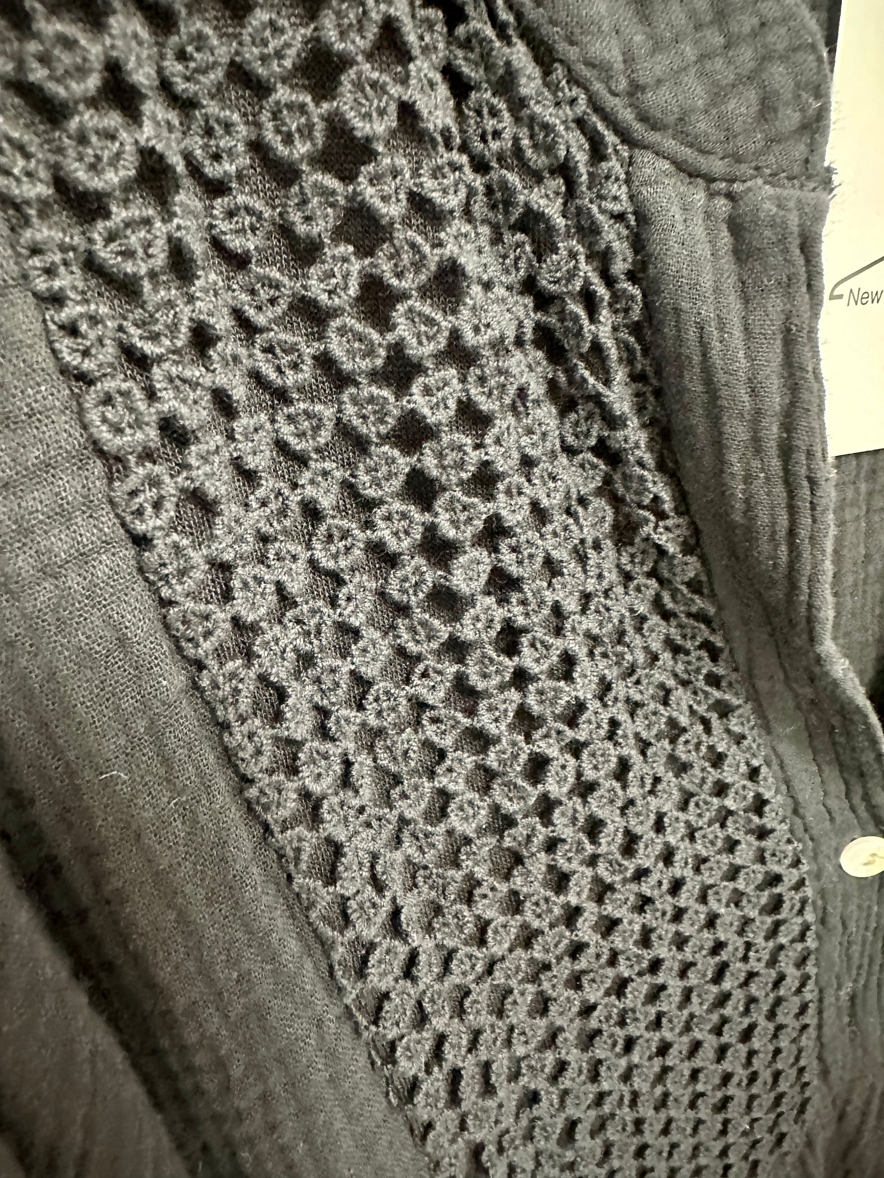 The Valencia Crochet Tunic - Black