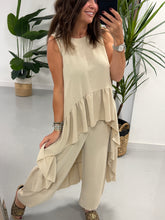 Valentina Hi Low Frill Two Piece - Cream