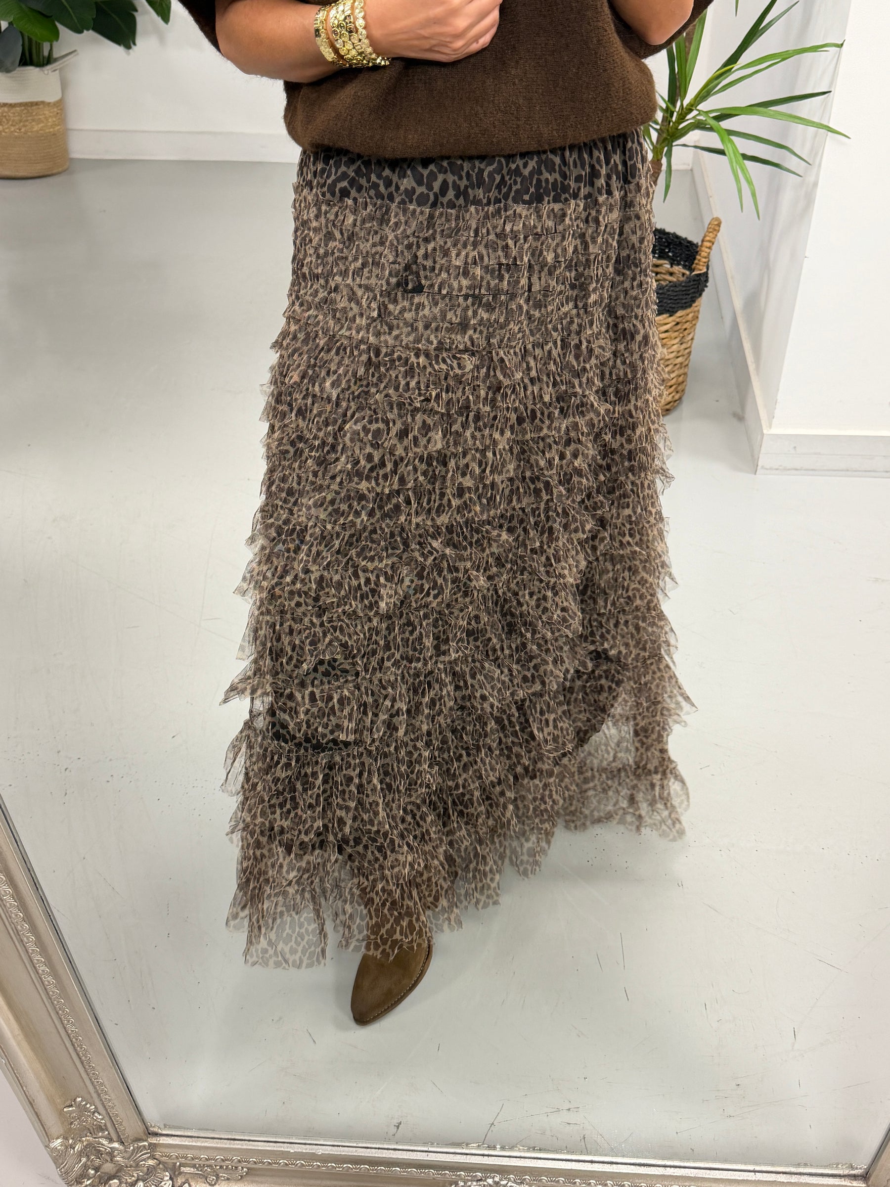 The Carrie Tiered Tulle Skirt - Animal (Size 10-20)