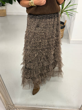The Carrie Tiered Tulle Skirt - Animal (Size 10-20)