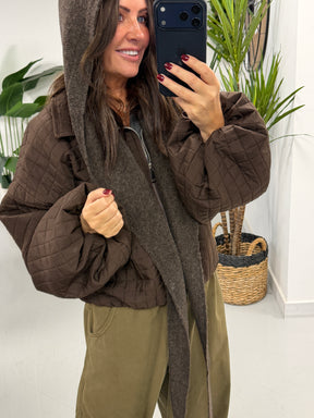 Ladies Scarf/Hood - Chocolate