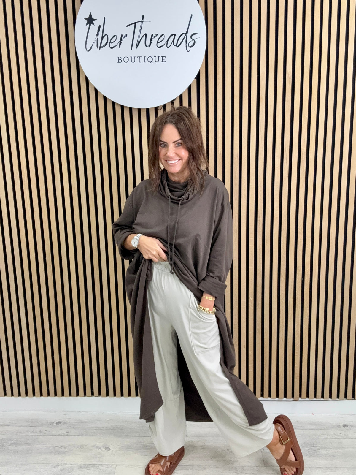 The New-Town Jersey Joggers - Stone