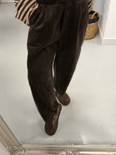 Jumbo Cord Barrel Trousers - Chocolate (Size 10-14)