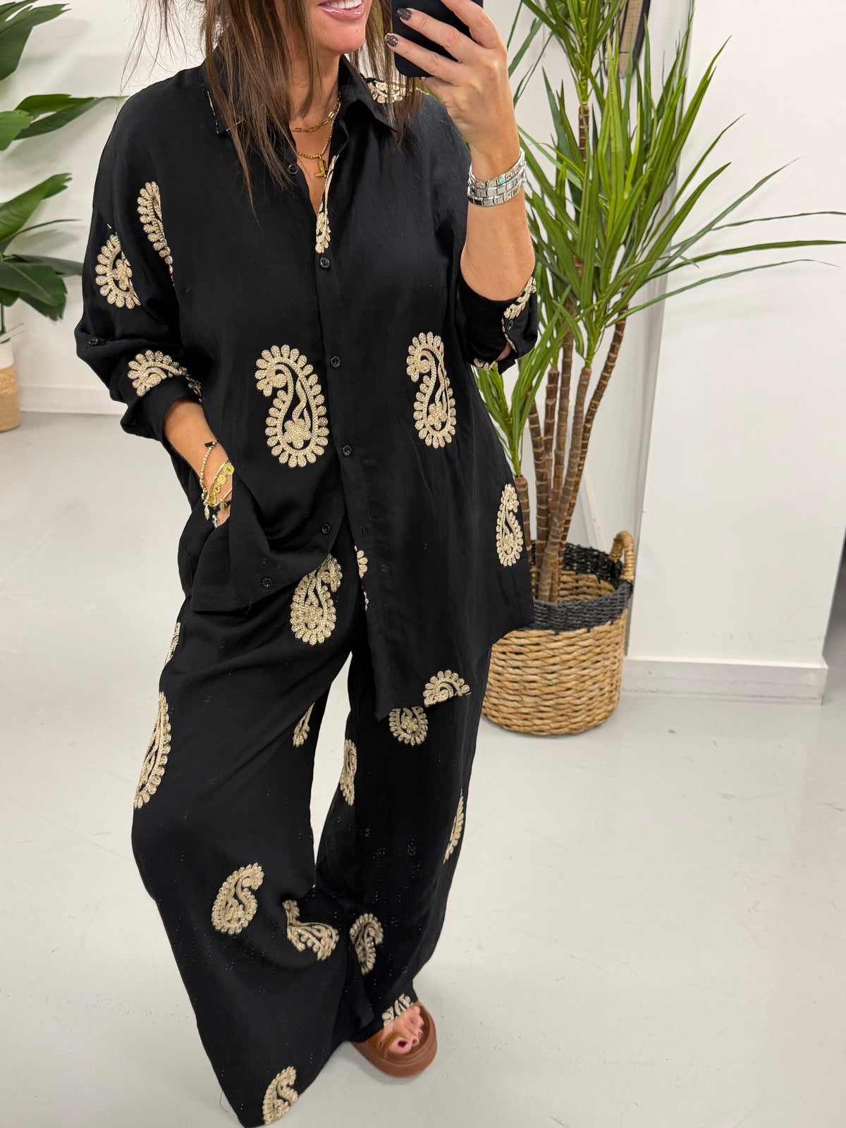 The Paisley Two Piece - Black