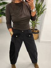 The Hampstead Hybrid Barrel Trousers - Black (Size 12-16)