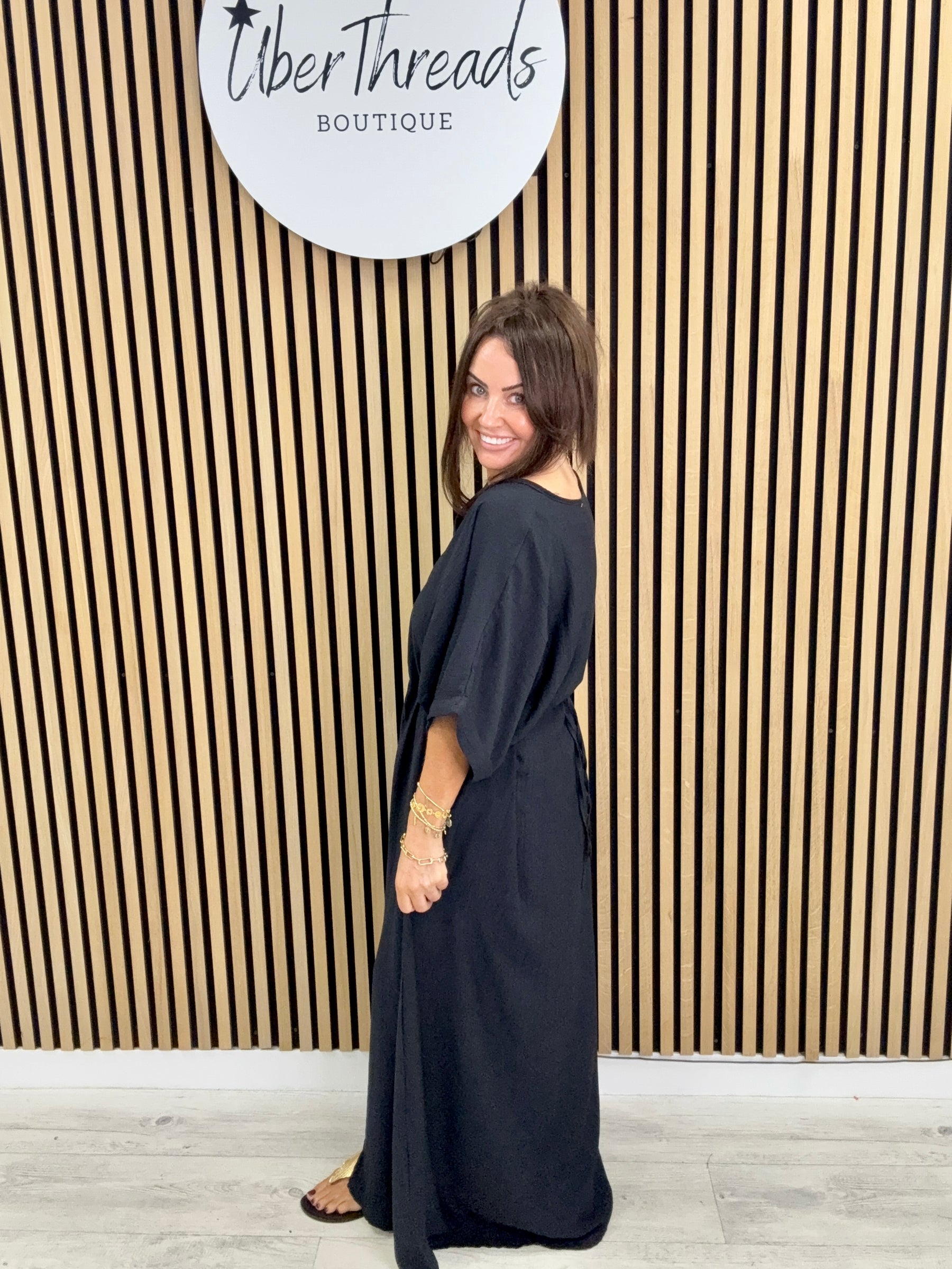 The Bondi Sands Split Dress - Black