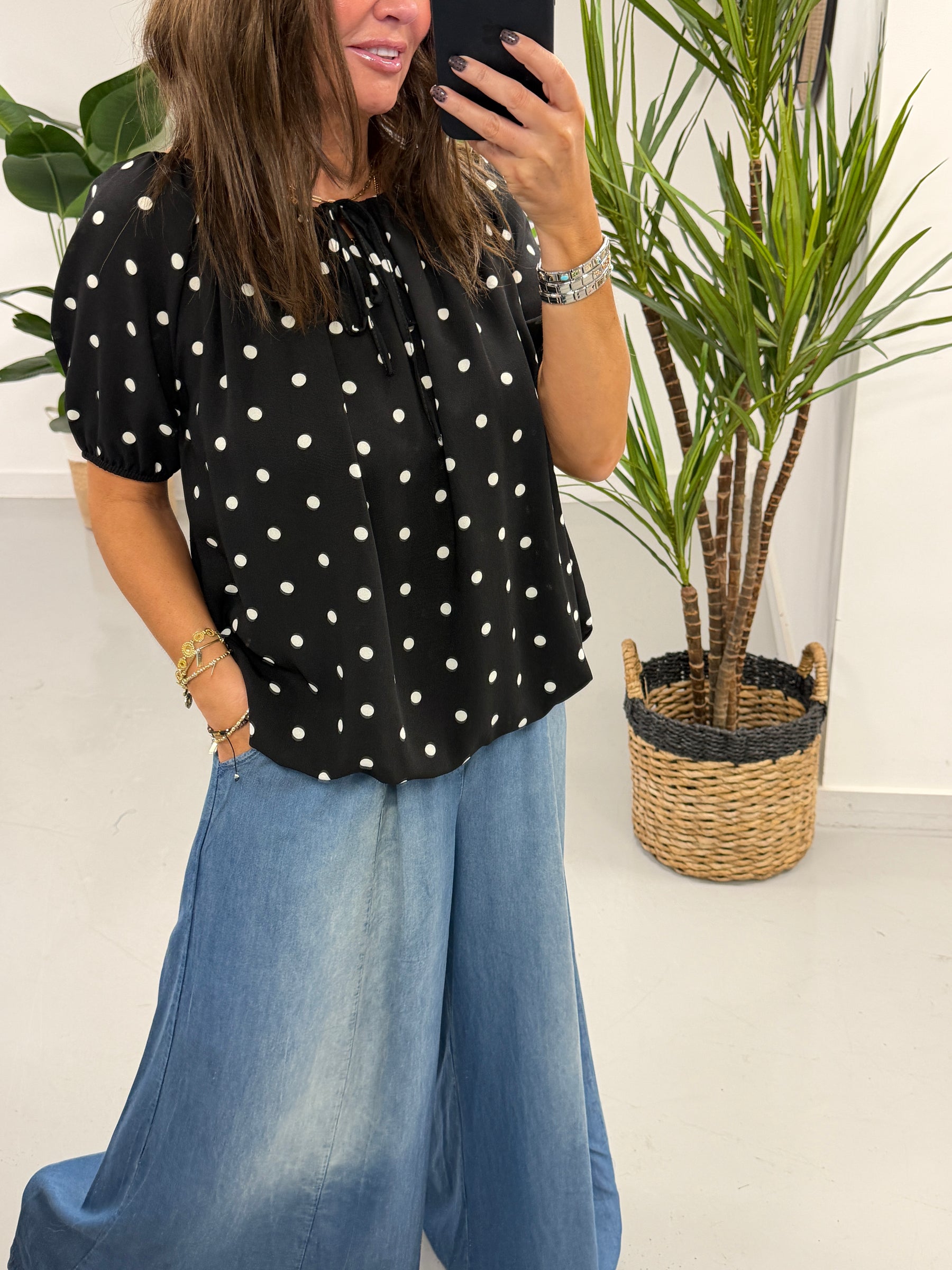 A Spot of Summer Bardot - Black