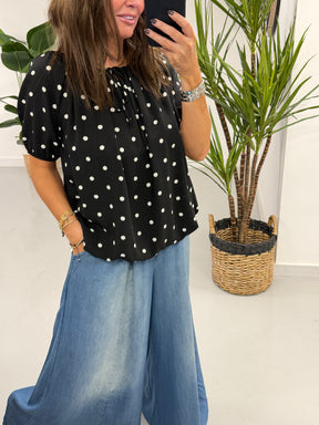 A Spot of Summer Bardot - Black