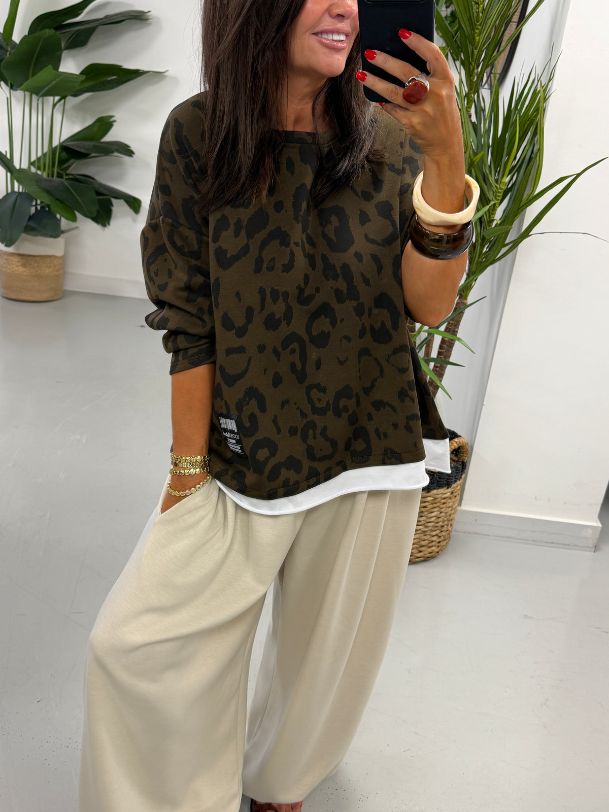 Animal Scuba Double Layer Sweater- Chocolate