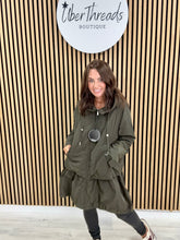 Fly Double Layer Hi Lo Jacket - Khaki