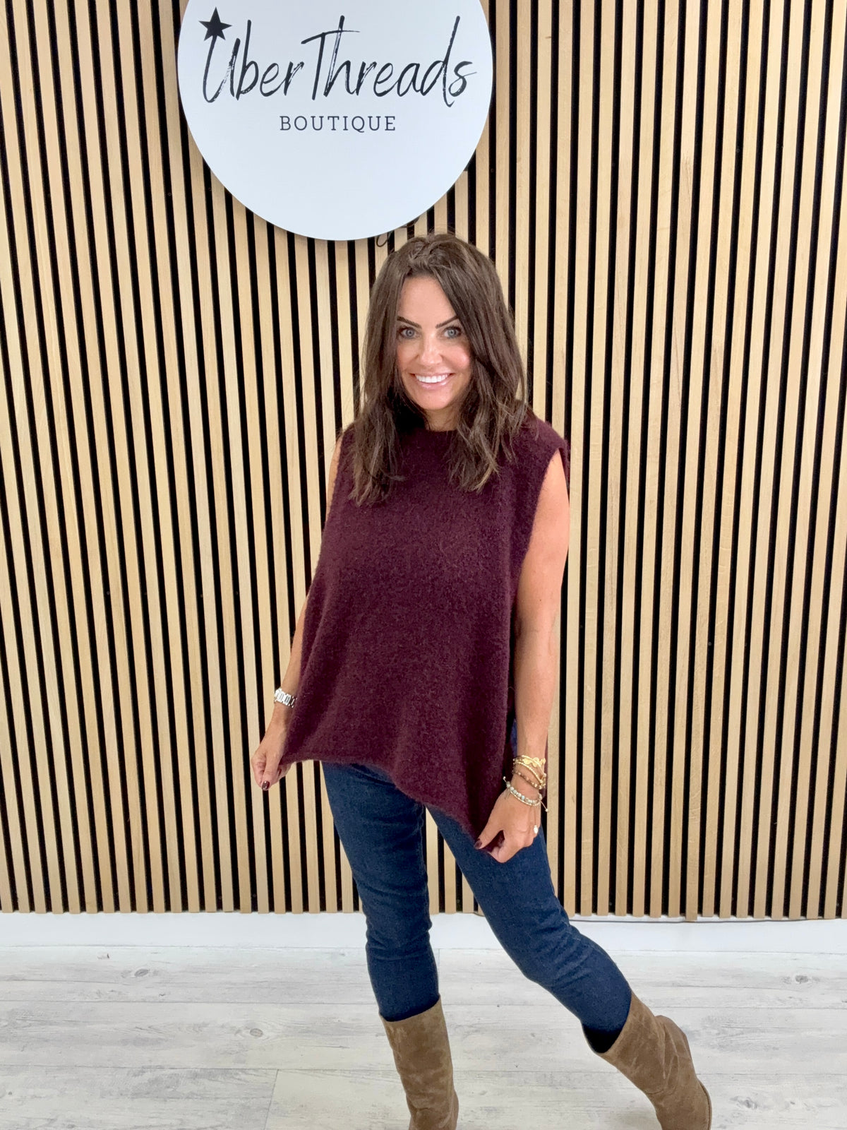 Side Tie Tank - Mulberry