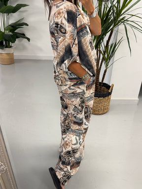 The Vintage Paisley Two Piece - Black/Chocolate