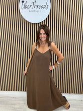 The Spring Shoulder Maxi - Chocolate